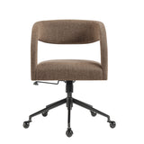 Iris Upholstered Office Chair in Mocha