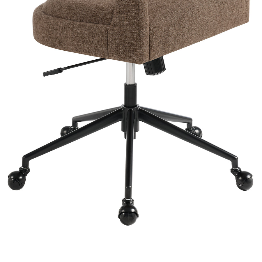Iris Upholstered Office Chair in Mocha