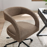 Iris Upholstered Office Chair in Mocha