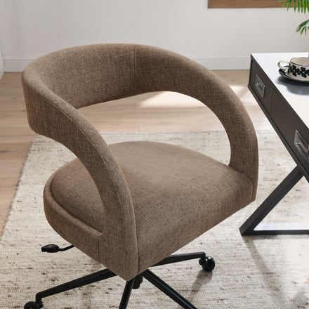 Pinnacle Upholstered Office Chair in Mocha