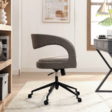 Iris Upholstered Office Chair in Mocha