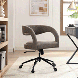 Iris Upholstered Office Chair in Mocha