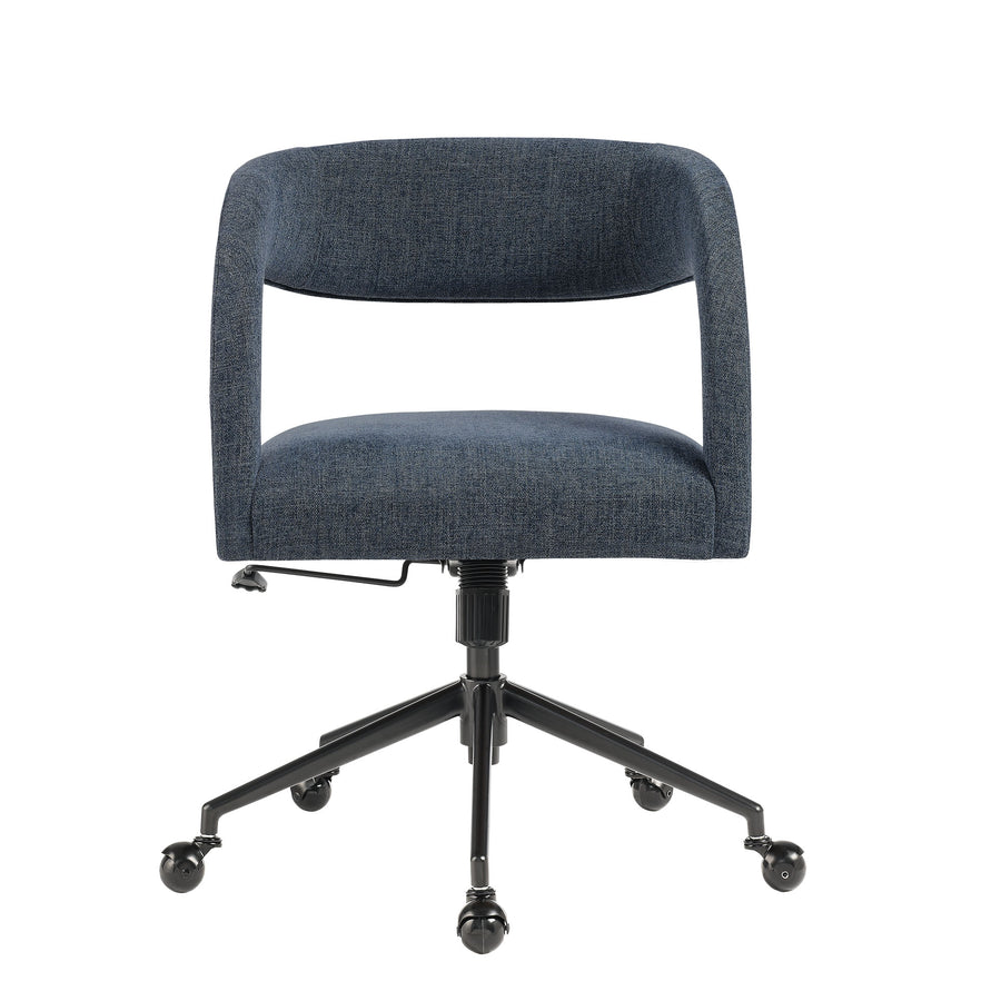 Iris Upholstered Office Chair in Slate Blue