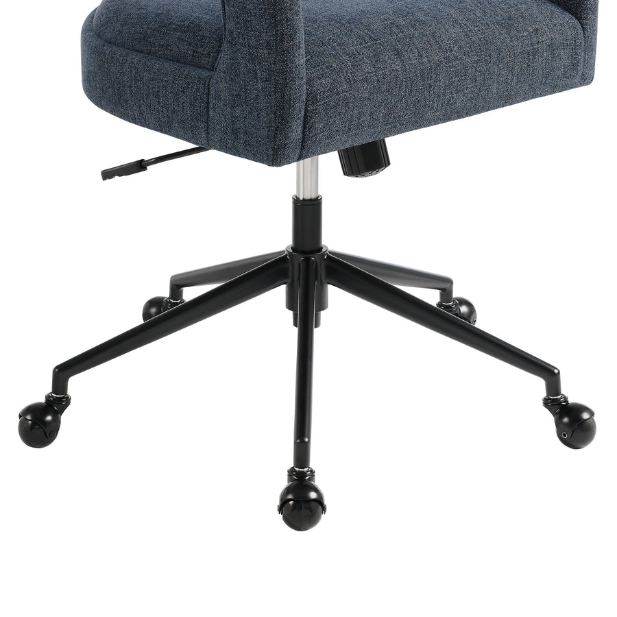 Iris Upholstered Office Chair in Slate Blue