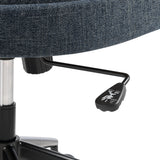 Iris Upholstered Office Chair in Slate Blue