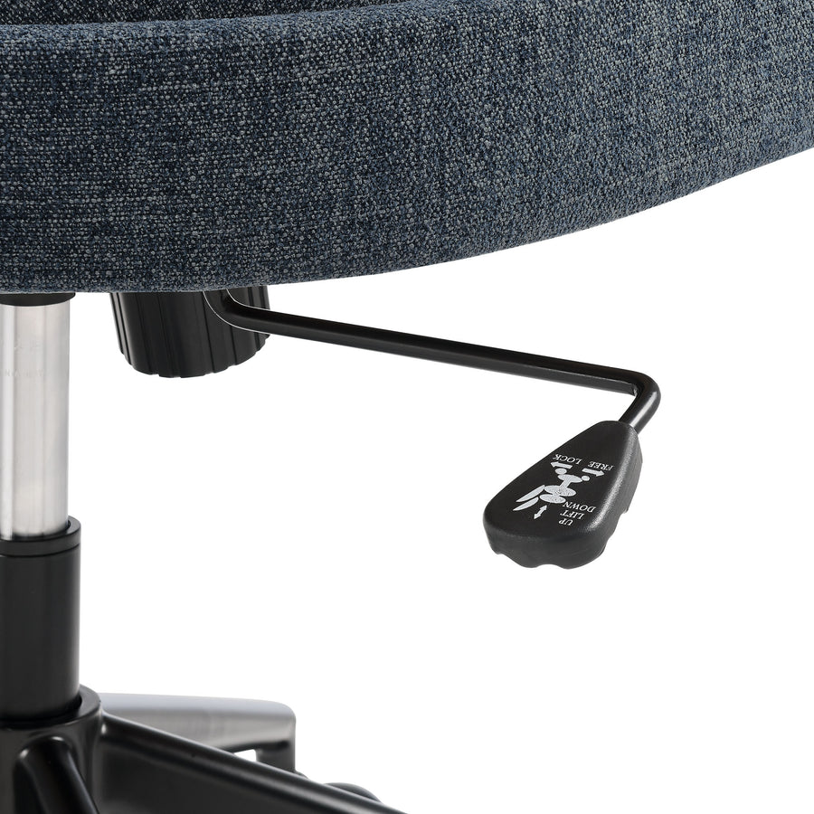 Iris Upholstered Office Chair in Slate Blue