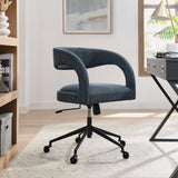 Iris Upholstered Office Chair in Slate Blue