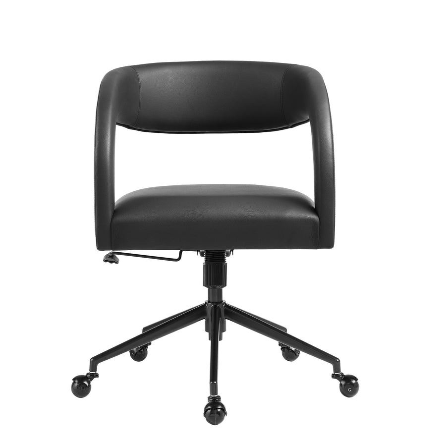 Iris Vegan Leather Office Chair in Black