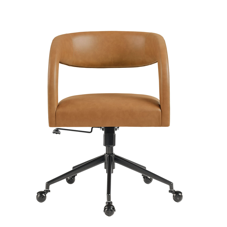 Iris Vegan Leather Office Chair in Tan