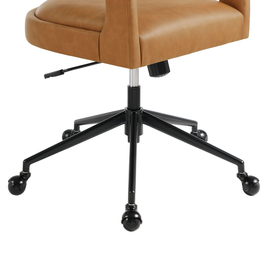 Iris Vegan Leather Office Chair in Tan