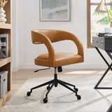 Iris Vegan Leather Office Chair in Tan