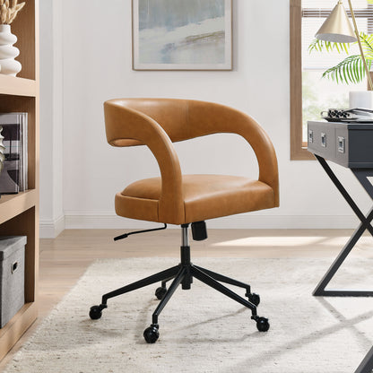 Pinnacle Vegan Leather Office Chair by Furniture for America
