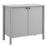 Solstice 35" 2-Door Scalloped Sideboard Cabinet in Light Gray