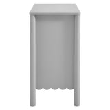 Solstice 35" 2-Door Scalloped Sideboard Cabinet in Light Gray