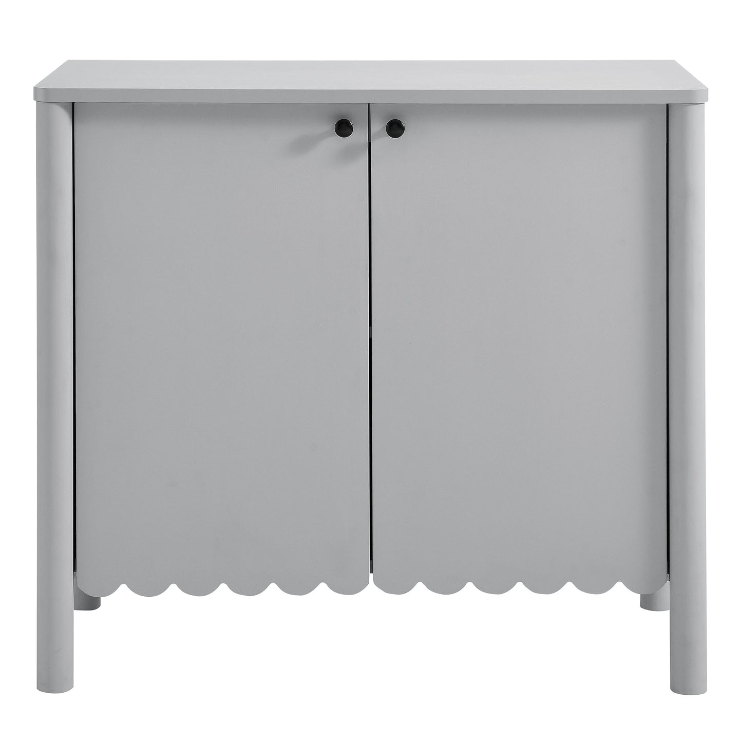 Emmeline 35" 2-Door Scalloped Sideboard Cabinet by Furniture For America