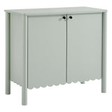 Solstice 35" 2-Door Scalloped Sideboard Cabinet in Sage