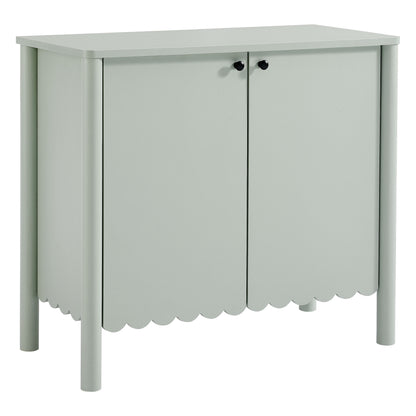 Emmeline 35" 2-Door Scalloped Sideboard Cabinet by Furniture For America