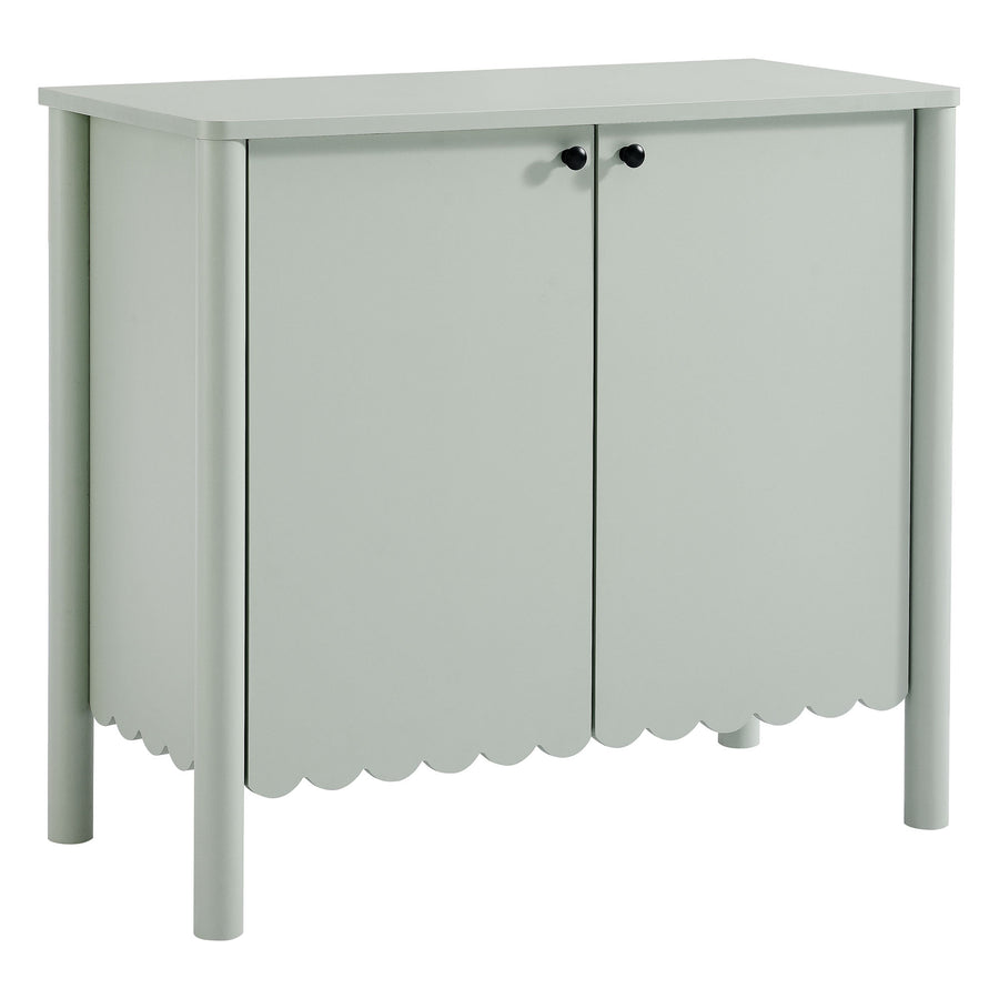 Solstice 35" 2-Door Scalloped Sideboard Cabinet in Sage