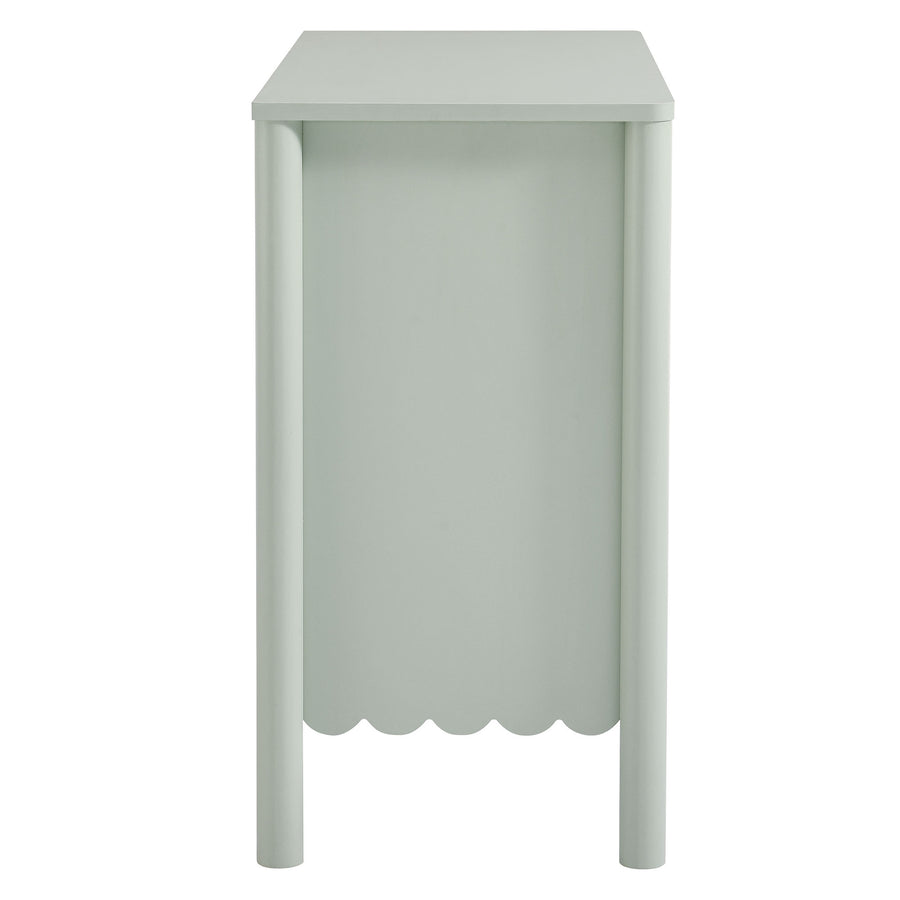 Solstice 35" 2-Door Scalloped Sideboard Cabinet in Sage
