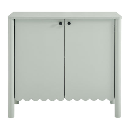 Emmeline 35" 2-Door Scalloped Sideboard Cabinet by Furniture For America
