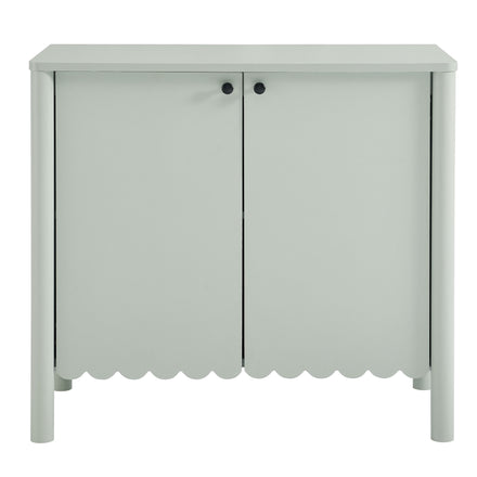 Emmeline 35" 2-Door Scalloped Sideboard Cabinet in Sage