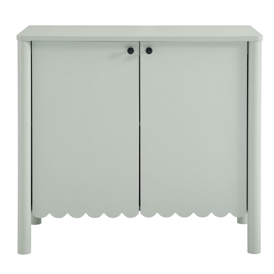 Solstice 35" 2-Door Scalloped Sideboard Cabinet in Sage