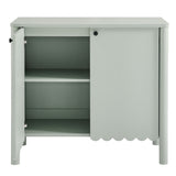Solstice 35" 2-Door Scalloped Sideboard Cabinet in Sage