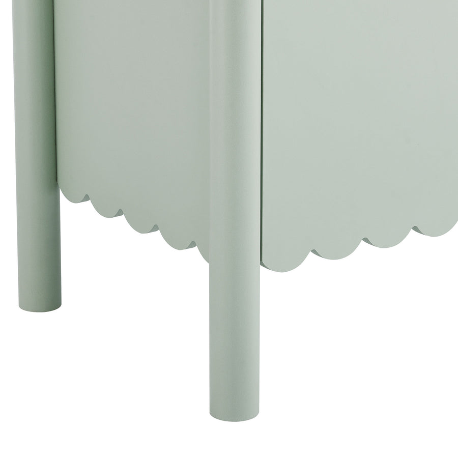 Solstice 35" 2-Door Scalloped Sideboard Cabinet in Sage