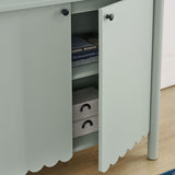 Solstice 35" 2-Door Scalloped Sideboard Cabinet in Sage