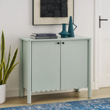 Solstice 35" 2-Door Scalloped Sideboard Cabinet in Sage