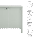 Solstice 35" 2-Door Scalloped Sideboard Cabinet in Sage
