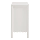 Solstice 35" 2-Door Scalloped Sideboard Cabinet in White