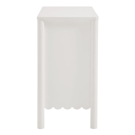 Emmeline 35" 2-Door Scalloped Sideboard Cabinet in White