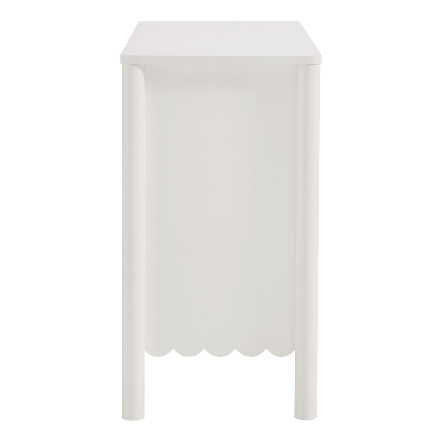 Solstice 35" 2-Door Scalloped Sideboard Cabinet in White