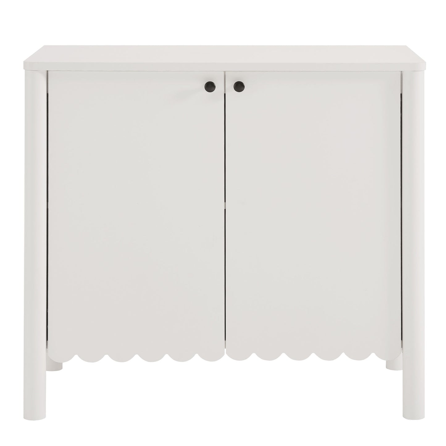 Emmeline 35" 2-Door Scalloped Sideboard Cabinet by Furniture For America