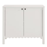 Solstice 35" 2-Door Scalloped Sideboard Cabinet in White