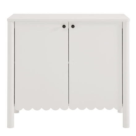Emmeline 35" 2-Door Scalloped Sideboard Cabinet in White