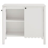 Solstice 35" 2-Door Scalloped Sideboard Cabinet in White