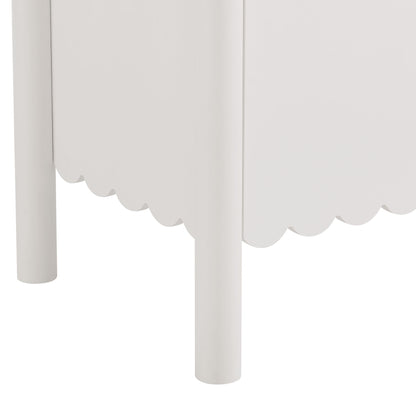 Emmeline 35" 2-Door Scalloped Sideboard Cabinet by Furniture For America