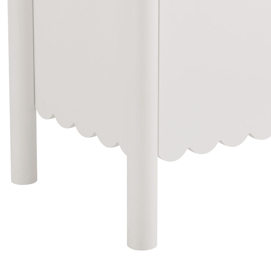 Solstice 35" 2-Door Scalloped Sideboard Cabinet in White