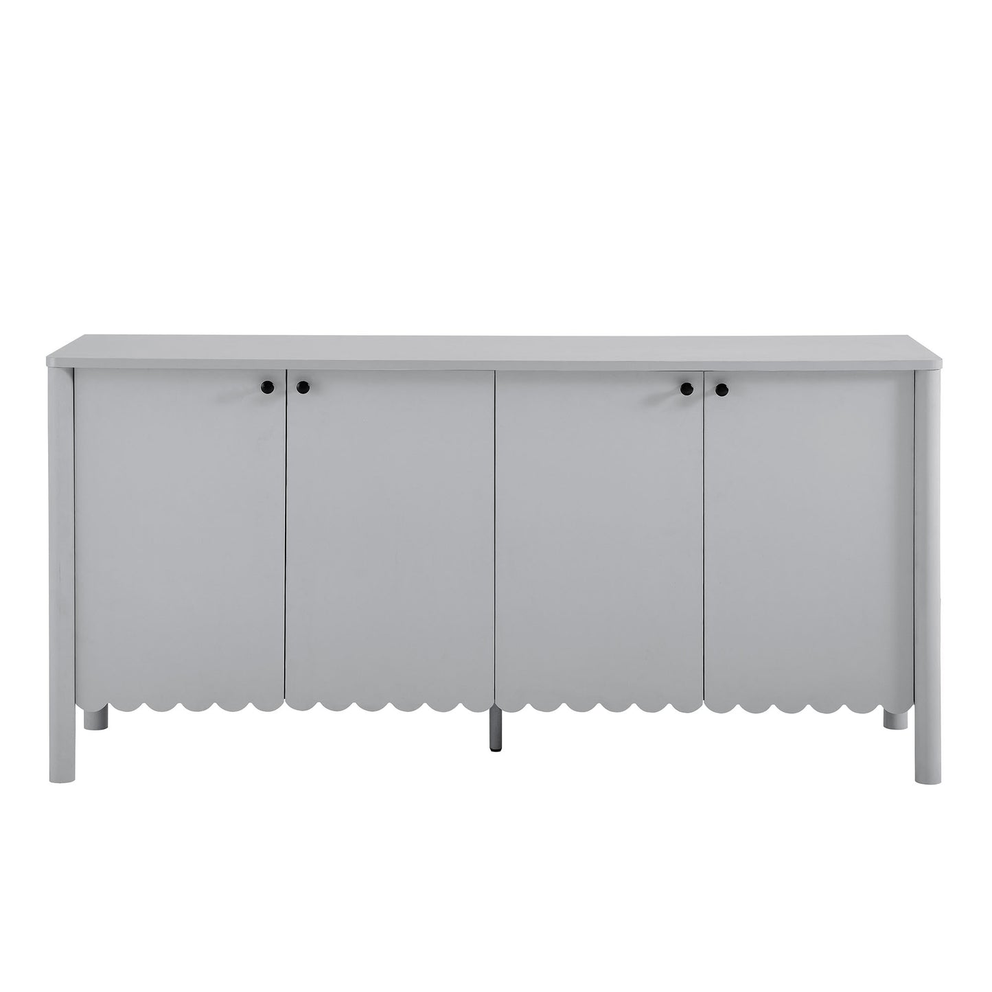 Emmeline 66" 4-Door Scalloped Sideboard Cabinet by Furniture For America