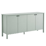 Solstice 66" 4-Door Scalloped Sideboard Cabinet in Sage