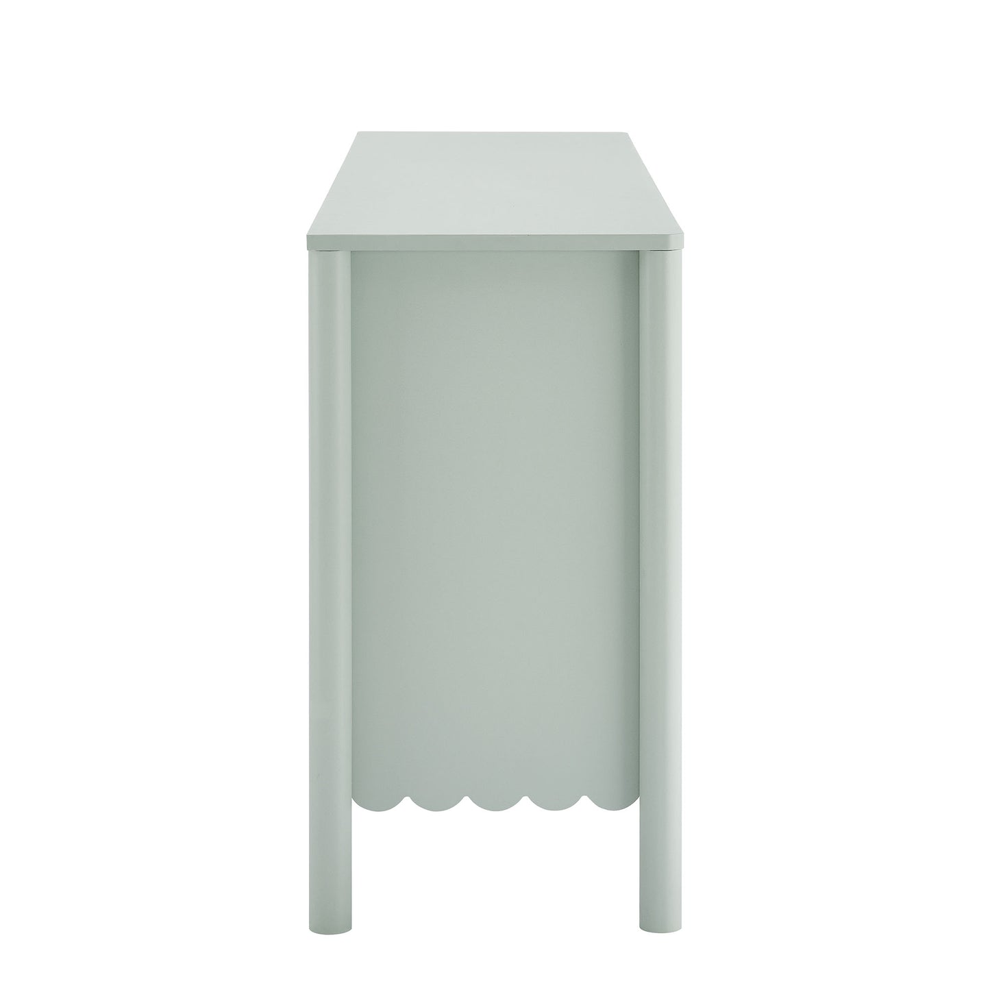 Emmeline 66" 4-Door Scalloped Sideboard Cabinet by Furniture For America