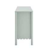 Solstice 66" 4-Door Scalloped Sideboard Cabinet in Sage
