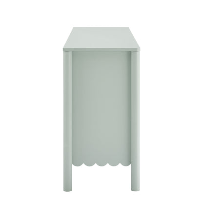 Emmeline 66" 4-Door Scalloped Sideboard Cabinet by Furniture For America