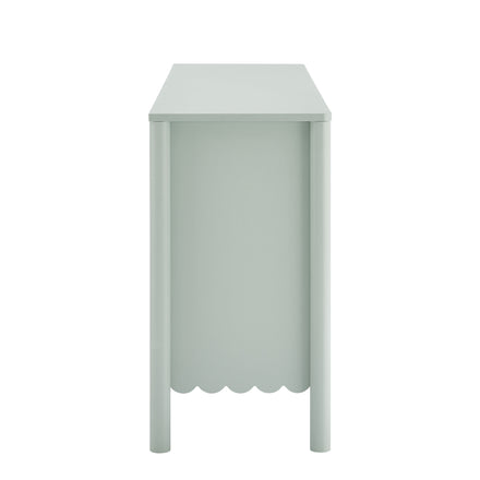 Emmeline 66" 4-Door Scalloped Sideboard Cabinet in Sage