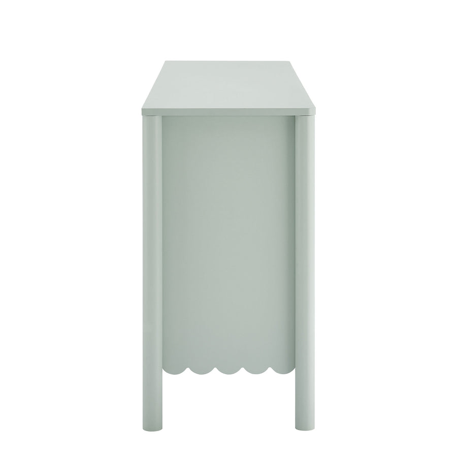 Solstice 66" 4-Door Scalloped Sideboard Cabinet in Sage