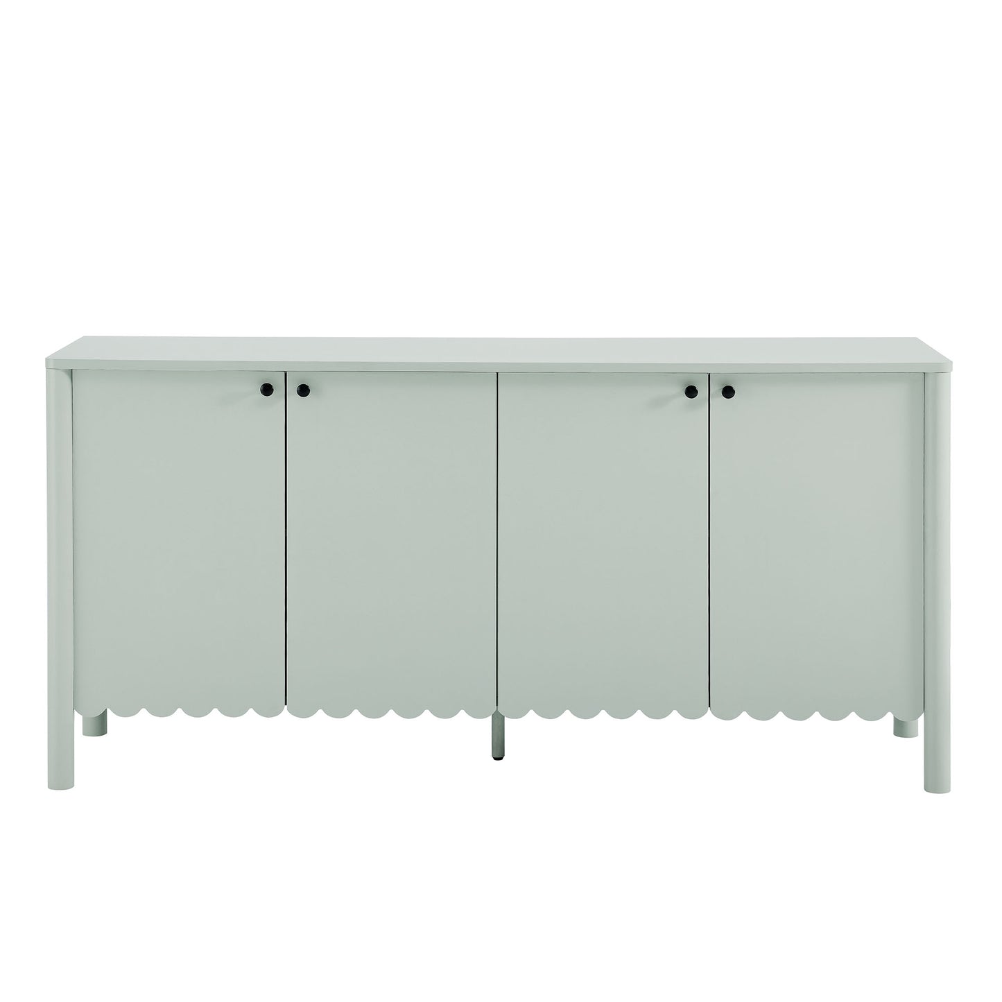 Emmeline 66" 4-Door Scalloped Sideboard Cabinet by Furniture For America