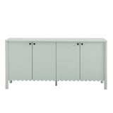 Solstice 66" 4-Door Scalloped Sideboard Cabinet in Sage