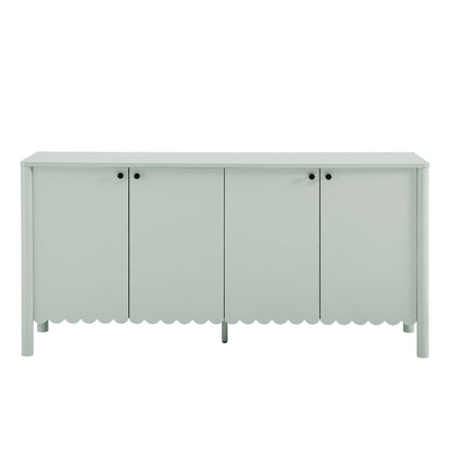 Emmeline 66" 4-Door Scalloped Sideboard Cabinet by Furniture For America